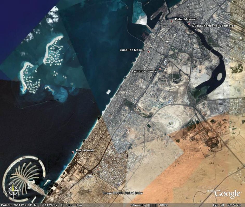 Dubai 01 01 Dubai From Google Earth